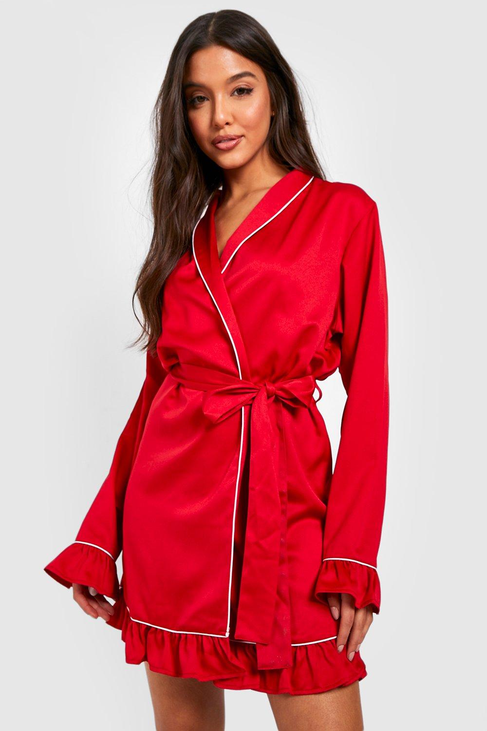 Robe boohoo rouge hot sale