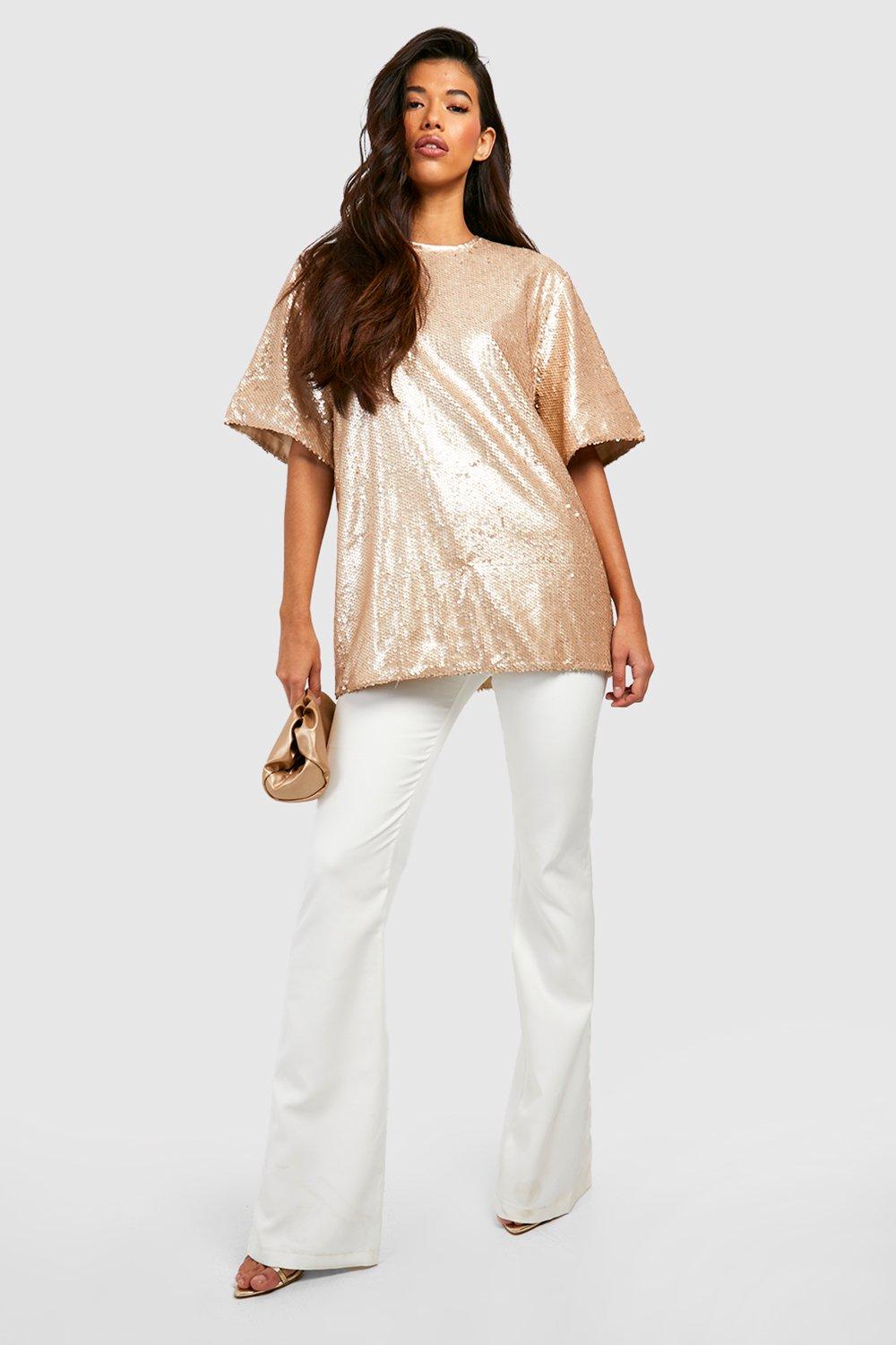 Oversized cheap sequin top