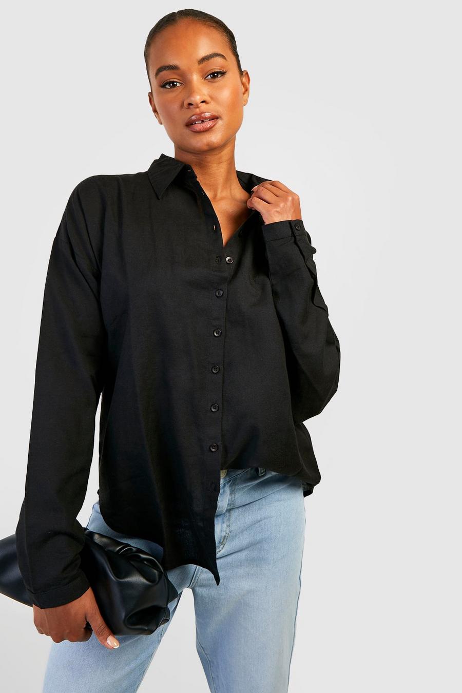 Black Tall Oversized Blouse image number 1