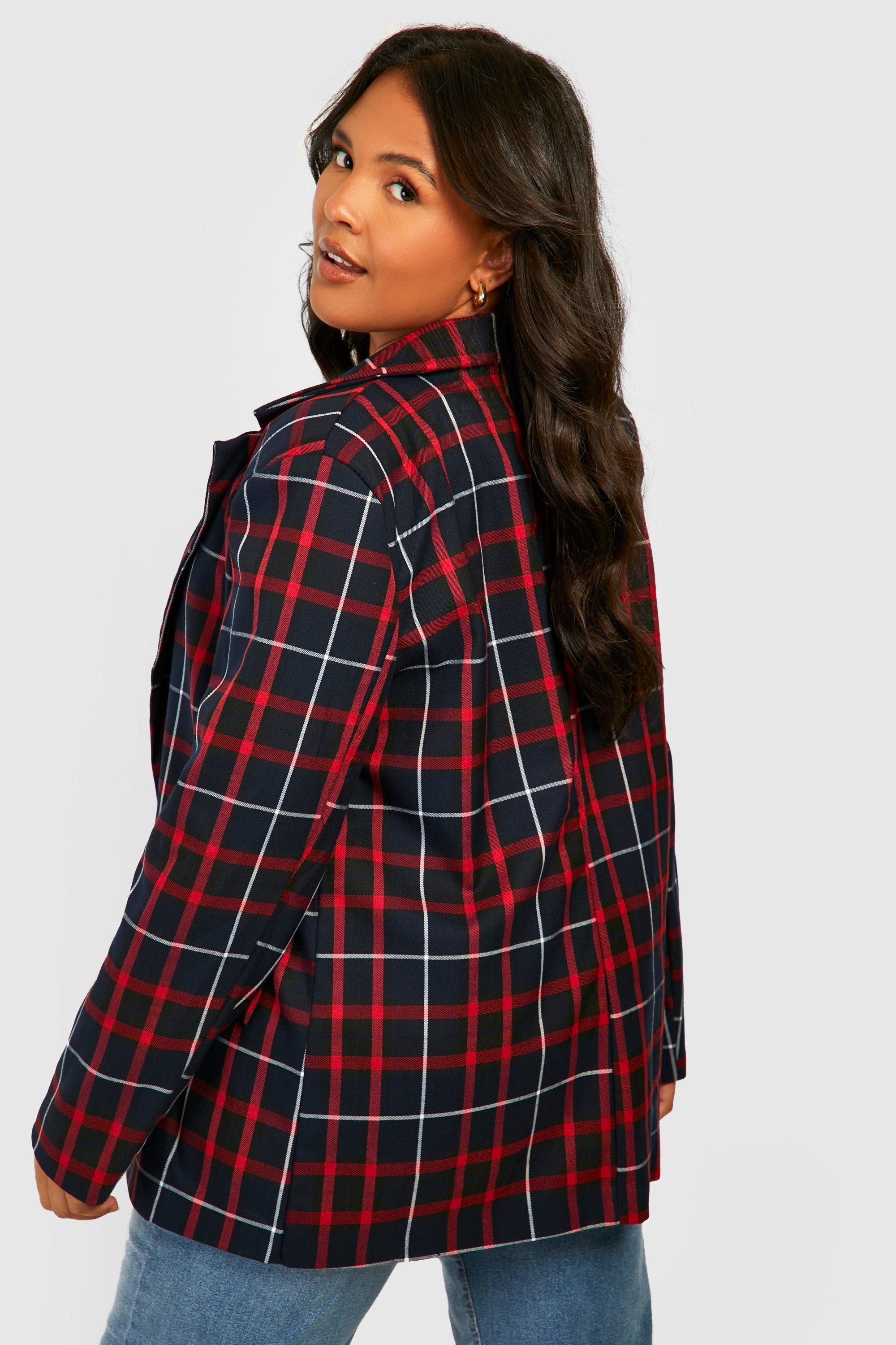 Boohoo checked outlet jacket