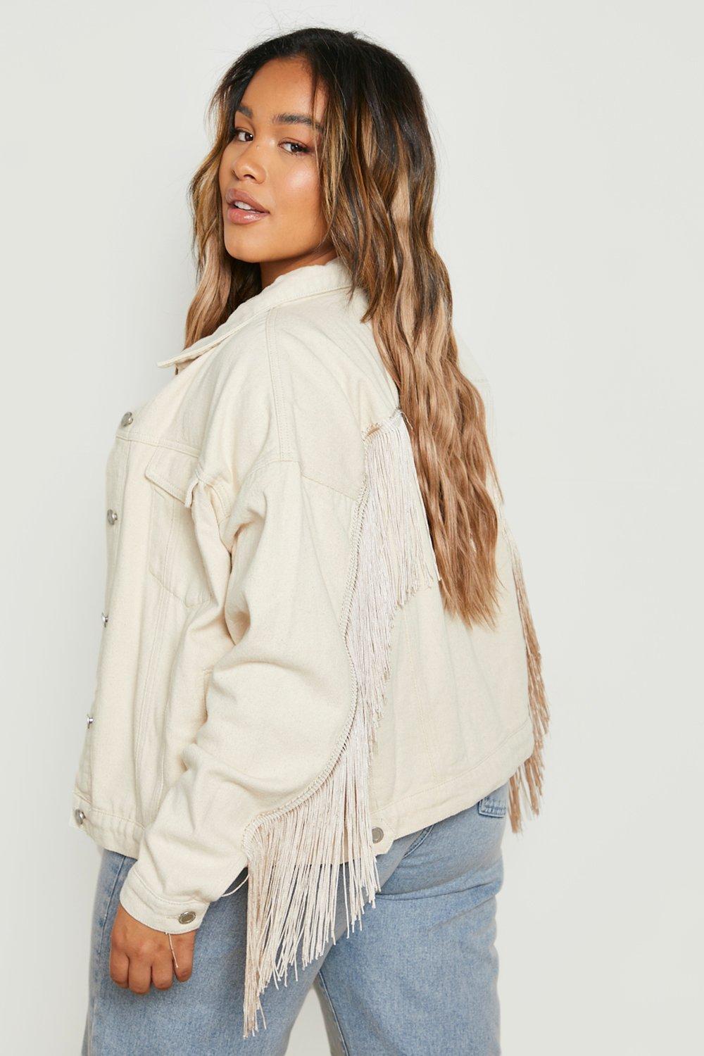 Denim shop jacket tassels