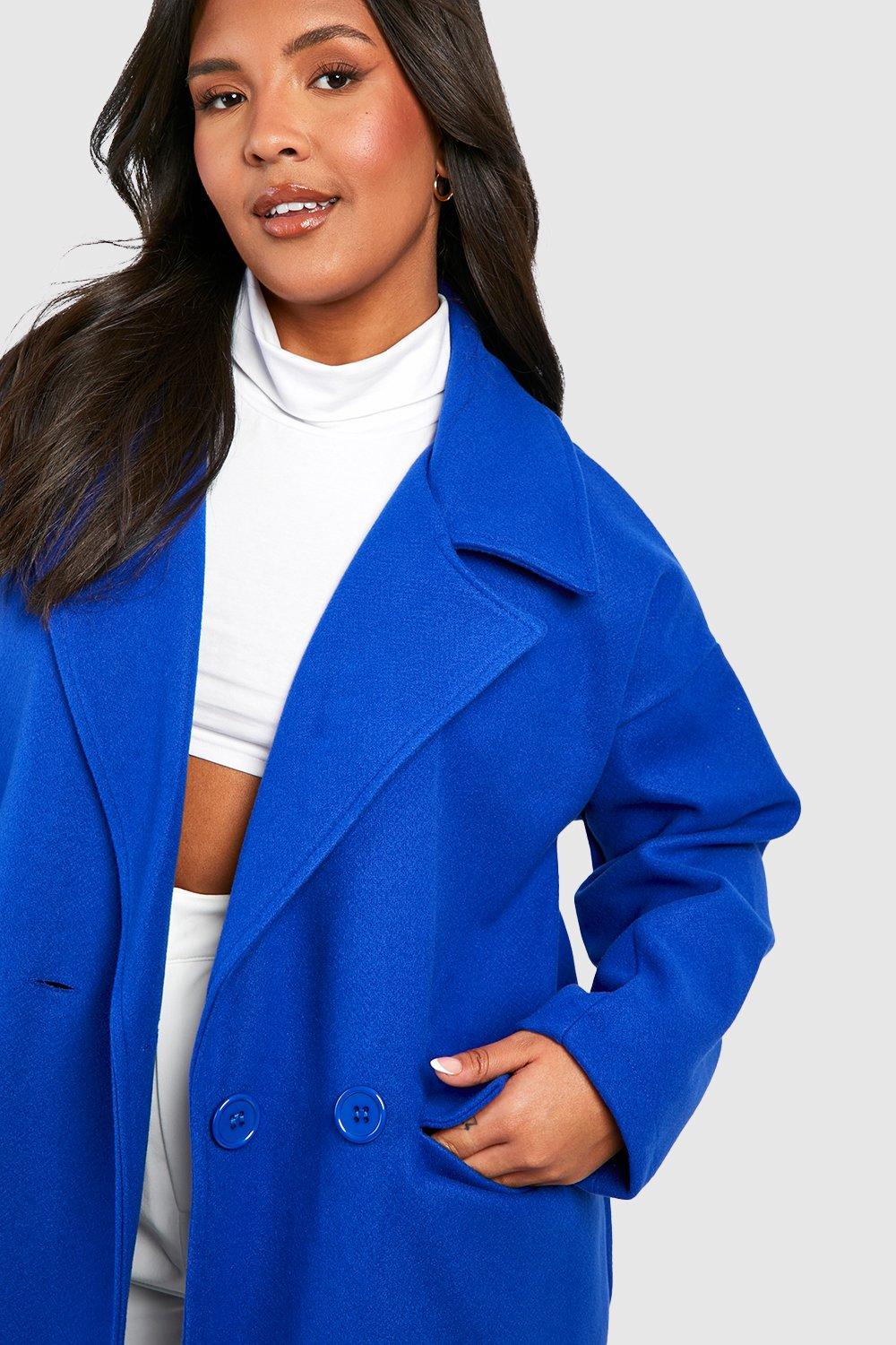 Grande taille Manteau oversize premium en laine boohoo