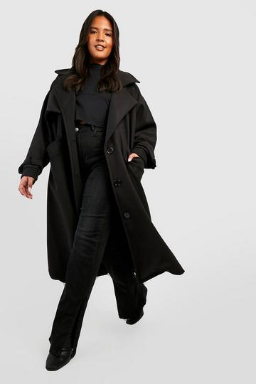 Plus Premium Wool Look Oversized Coat black