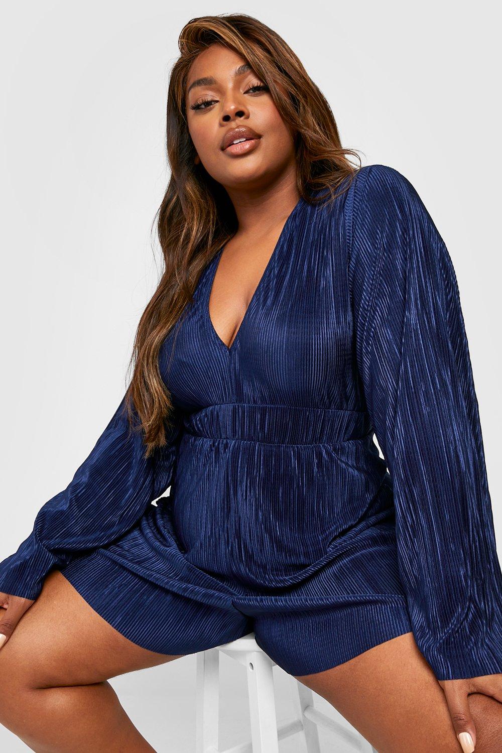 Boohoo deals blue playsuit