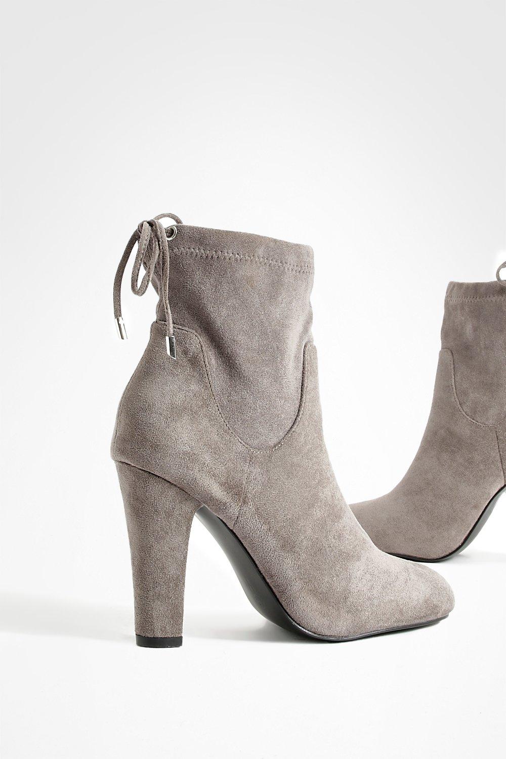 Grey block heels wide fit sale