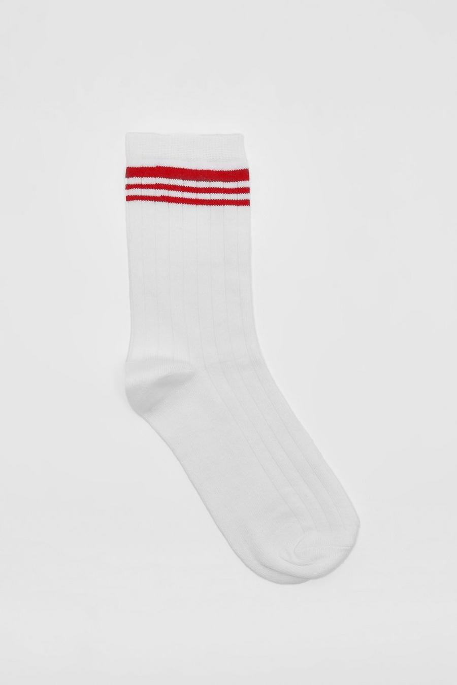 Chaussettes à rayures, Red