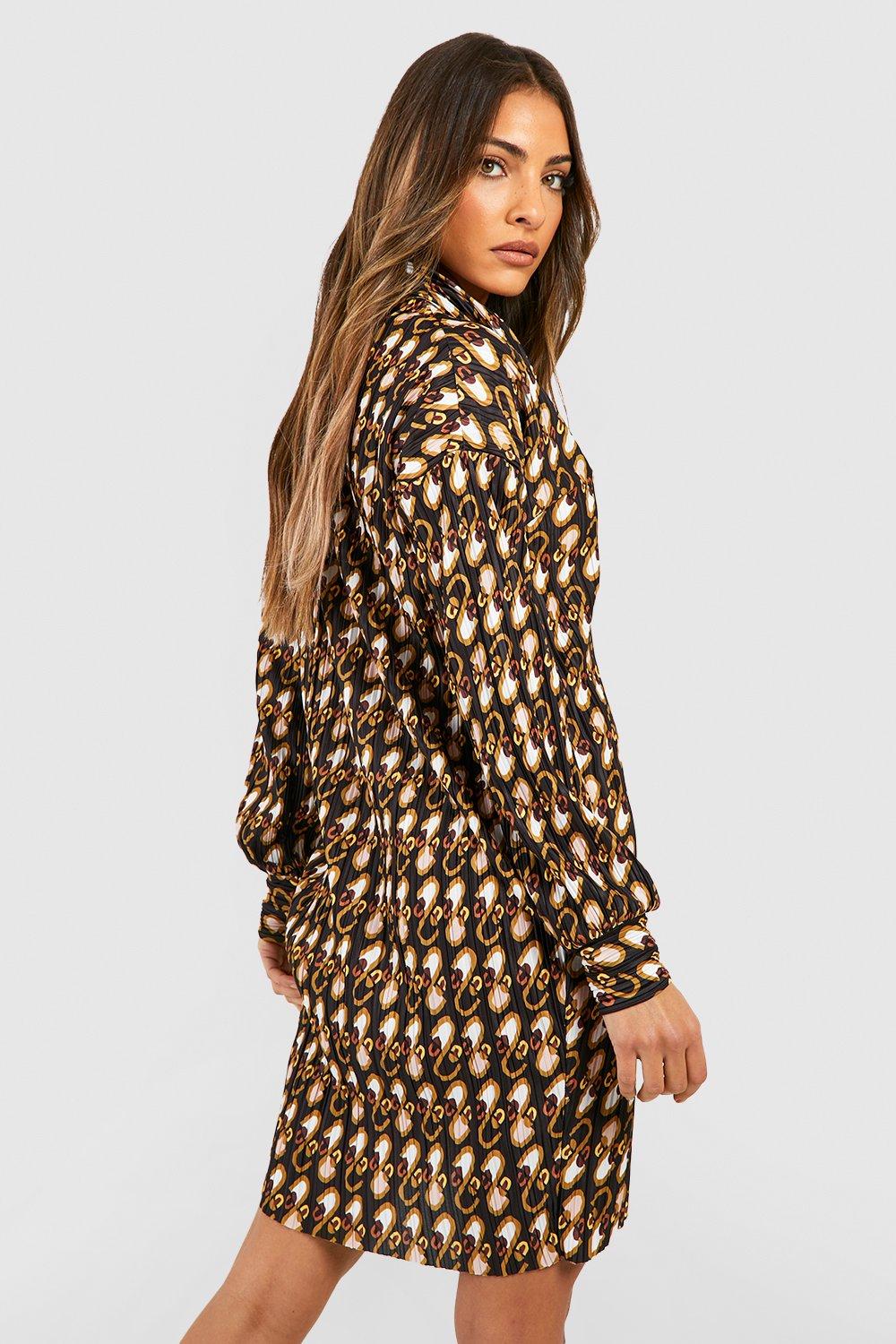 oversized chain print shirt