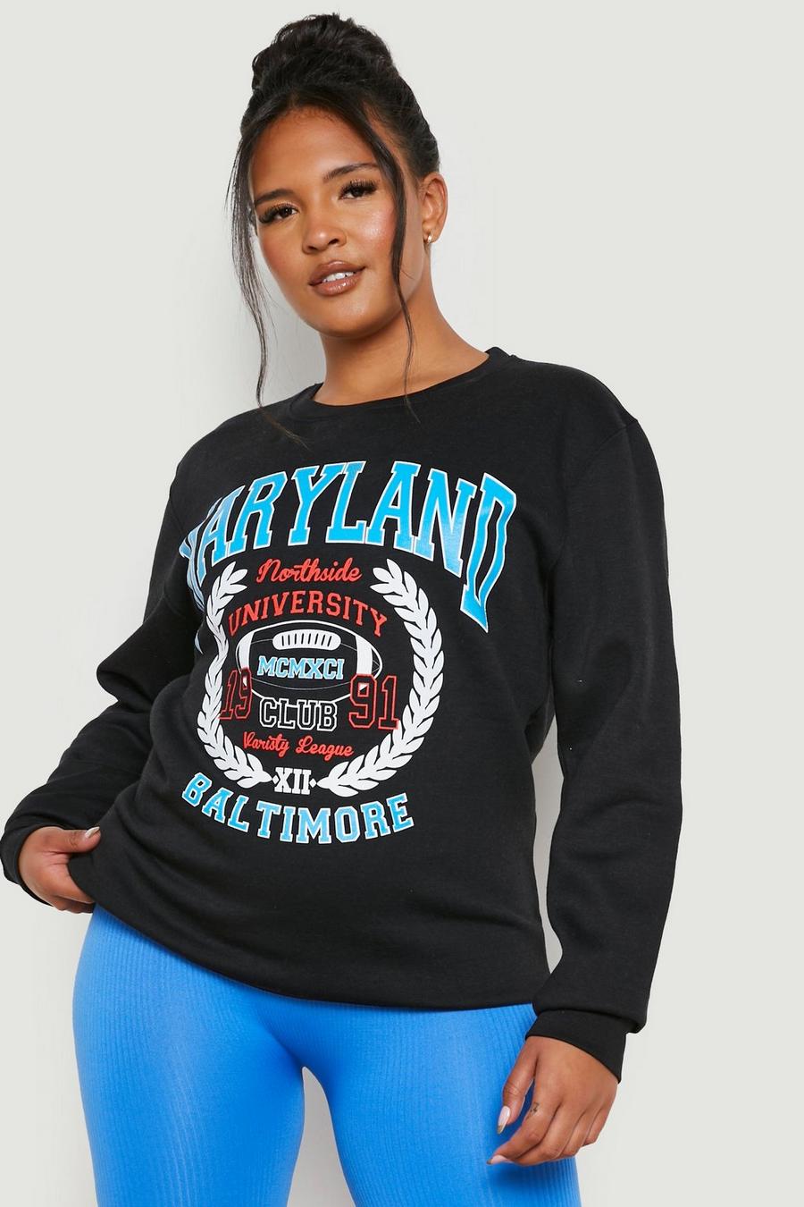 Black Plus Maryland Sweatshirt image number 1