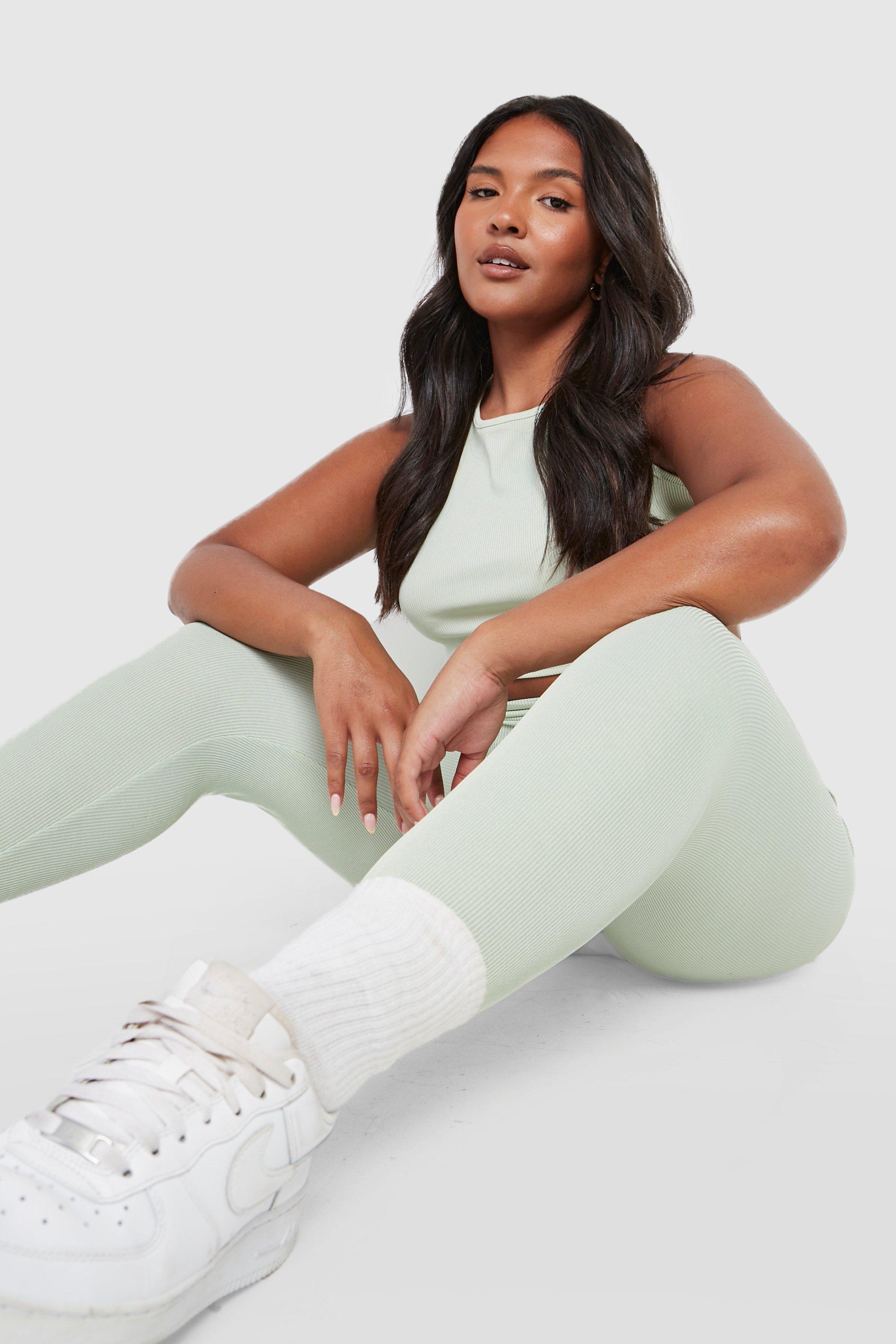 Plus gerippte Contour Leggings boohoo DE