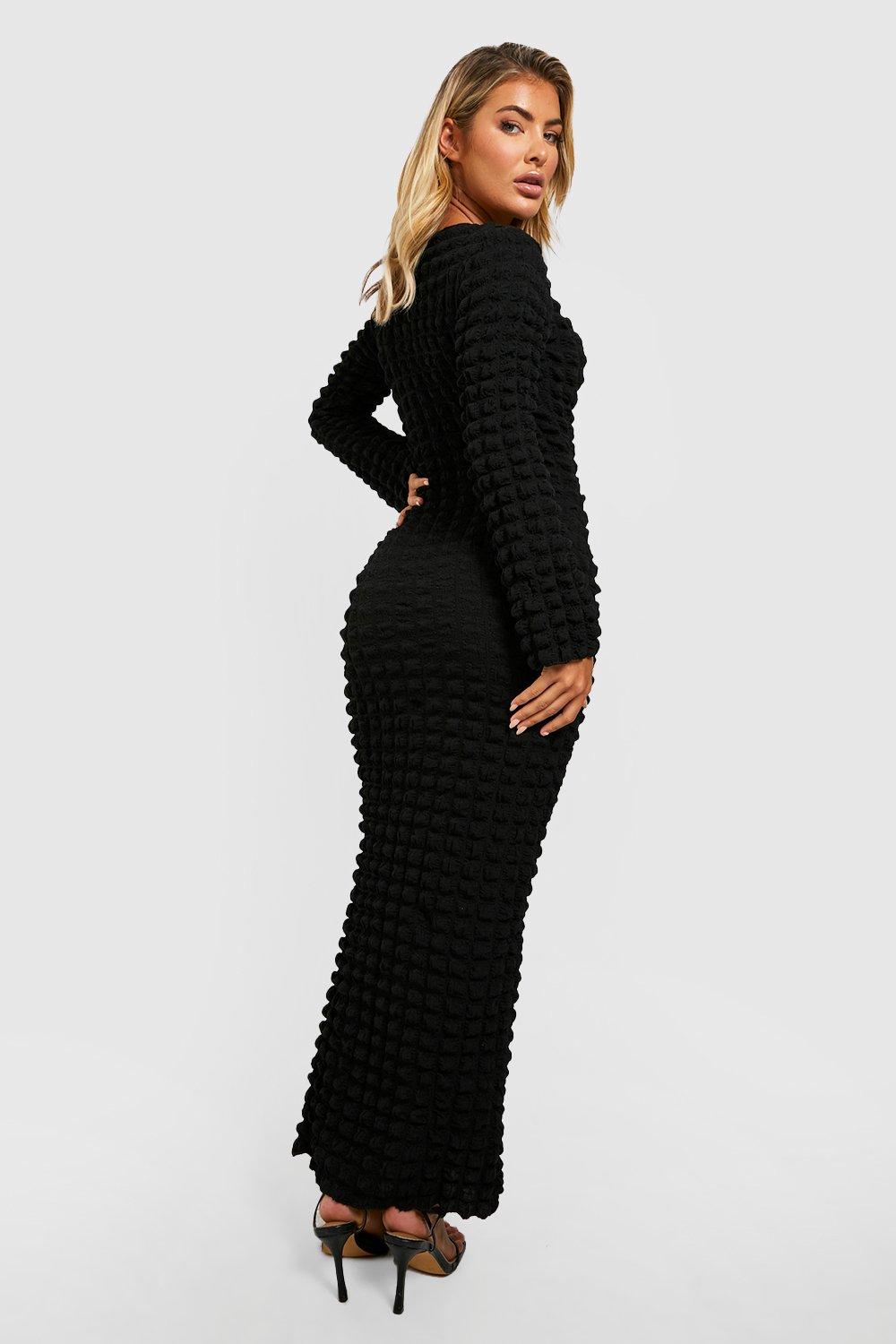 Bubble Textured Maxi Dress | boohoo