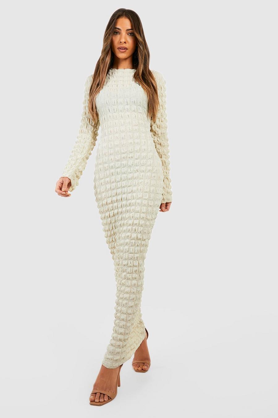 Stone Bubble Textured Maxi Dress image number 1