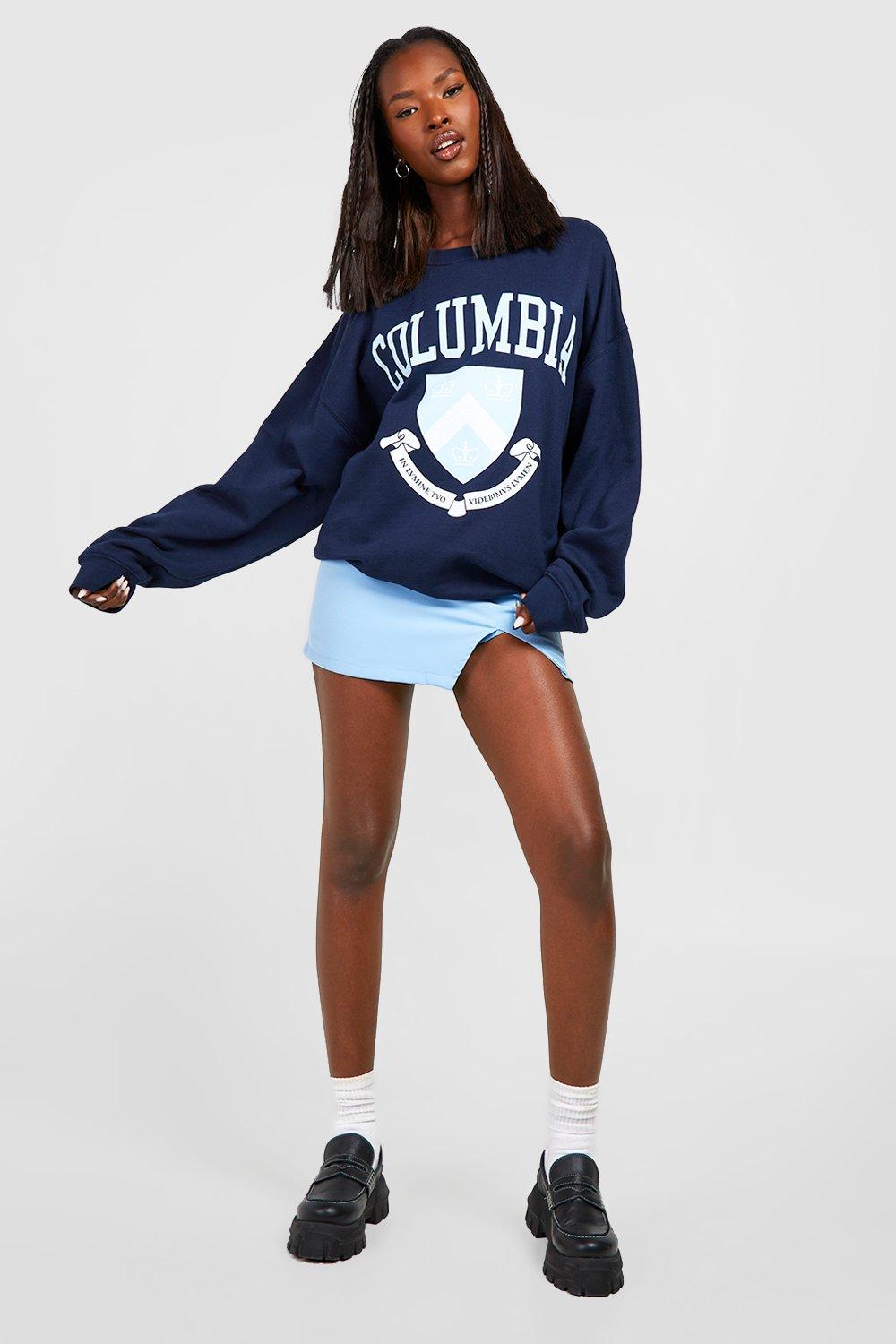 Sudadera oversize con estampado de Columbia University