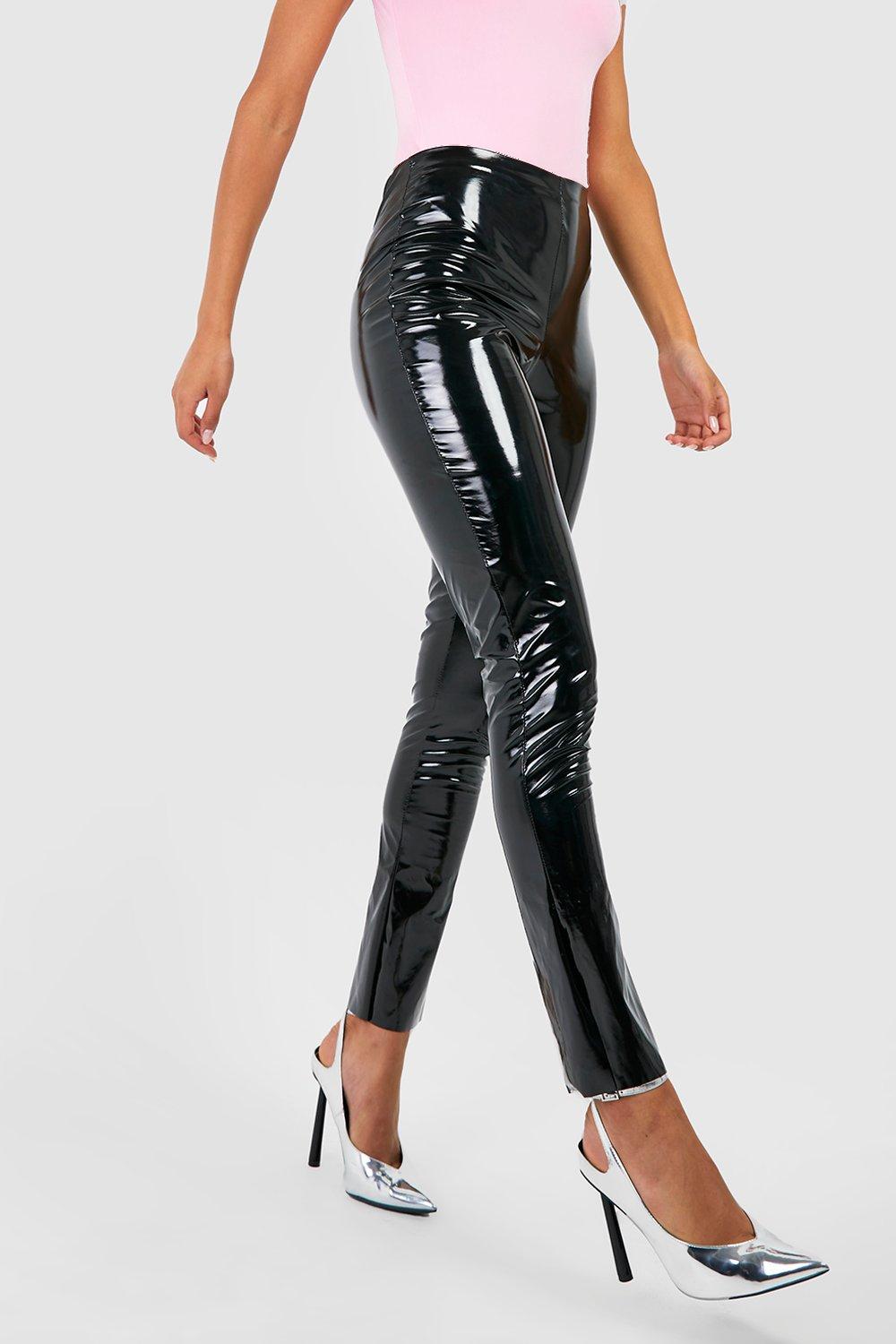 Latex on sale legging boohoo