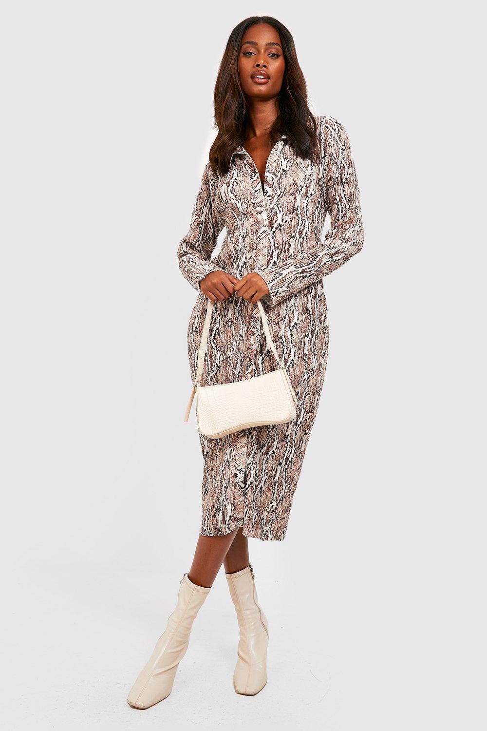 Boohoo snake print store dress