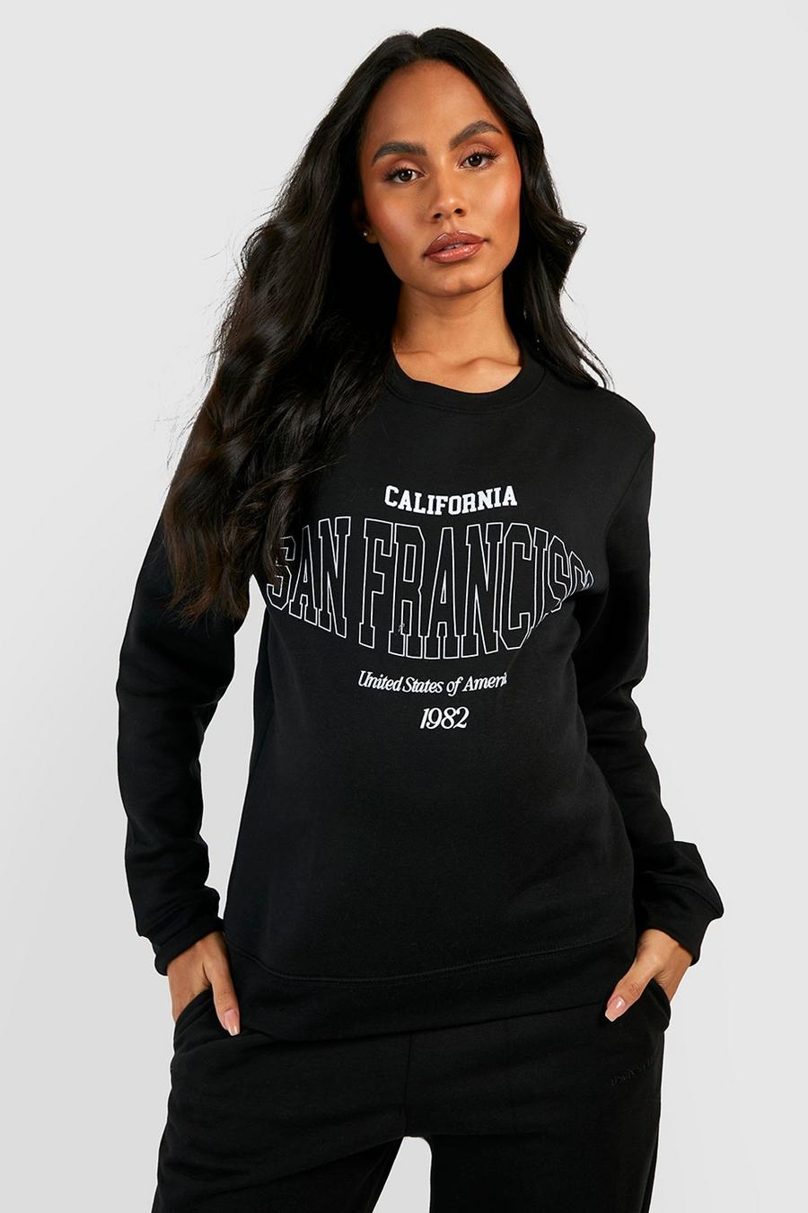 Plus Sweatshirt mit San Francisco Print, Black image number 1
