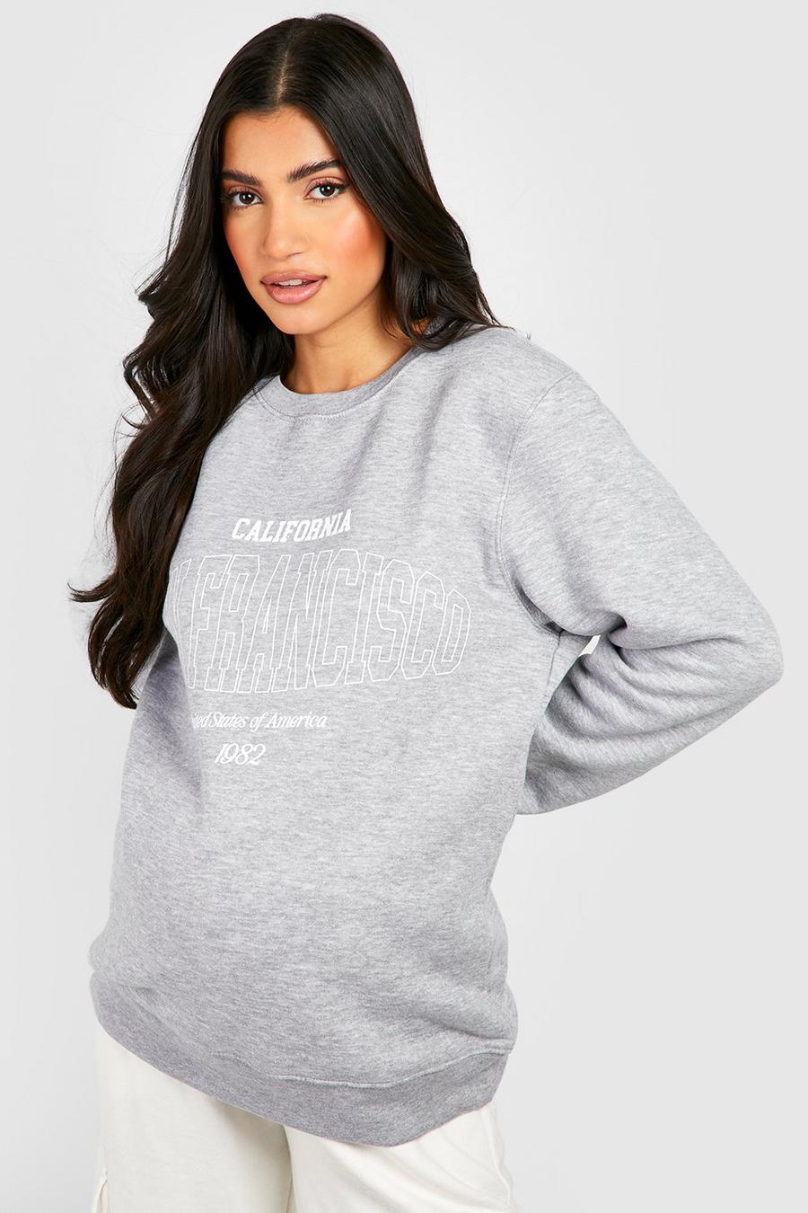Grey Maternity Printed San Francisco Sweatshirt