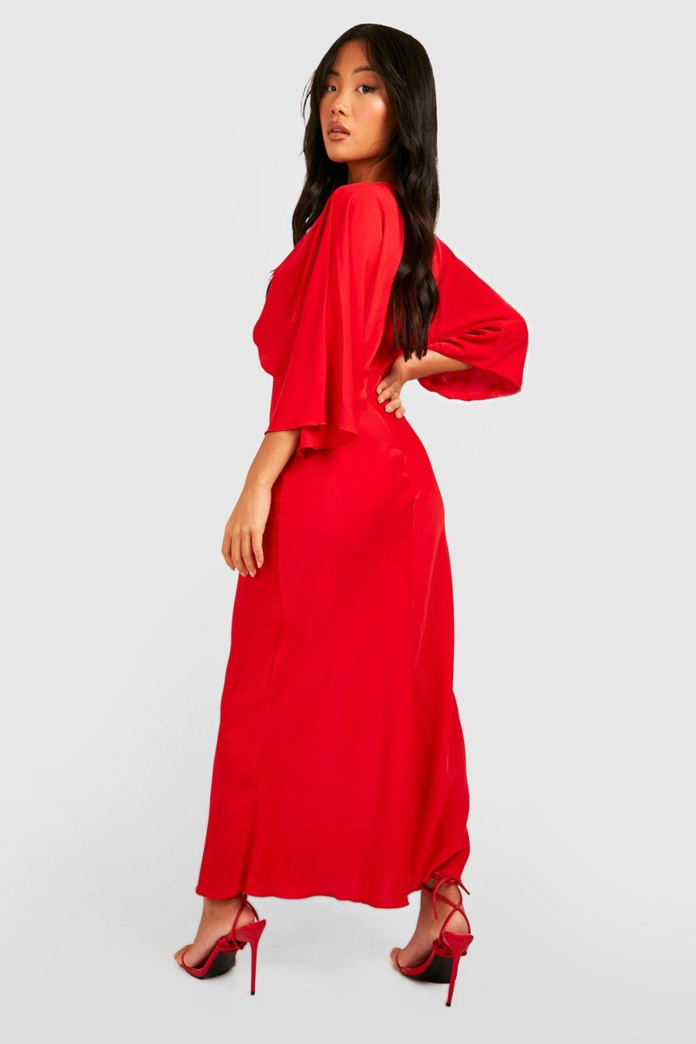 Red store petite gown