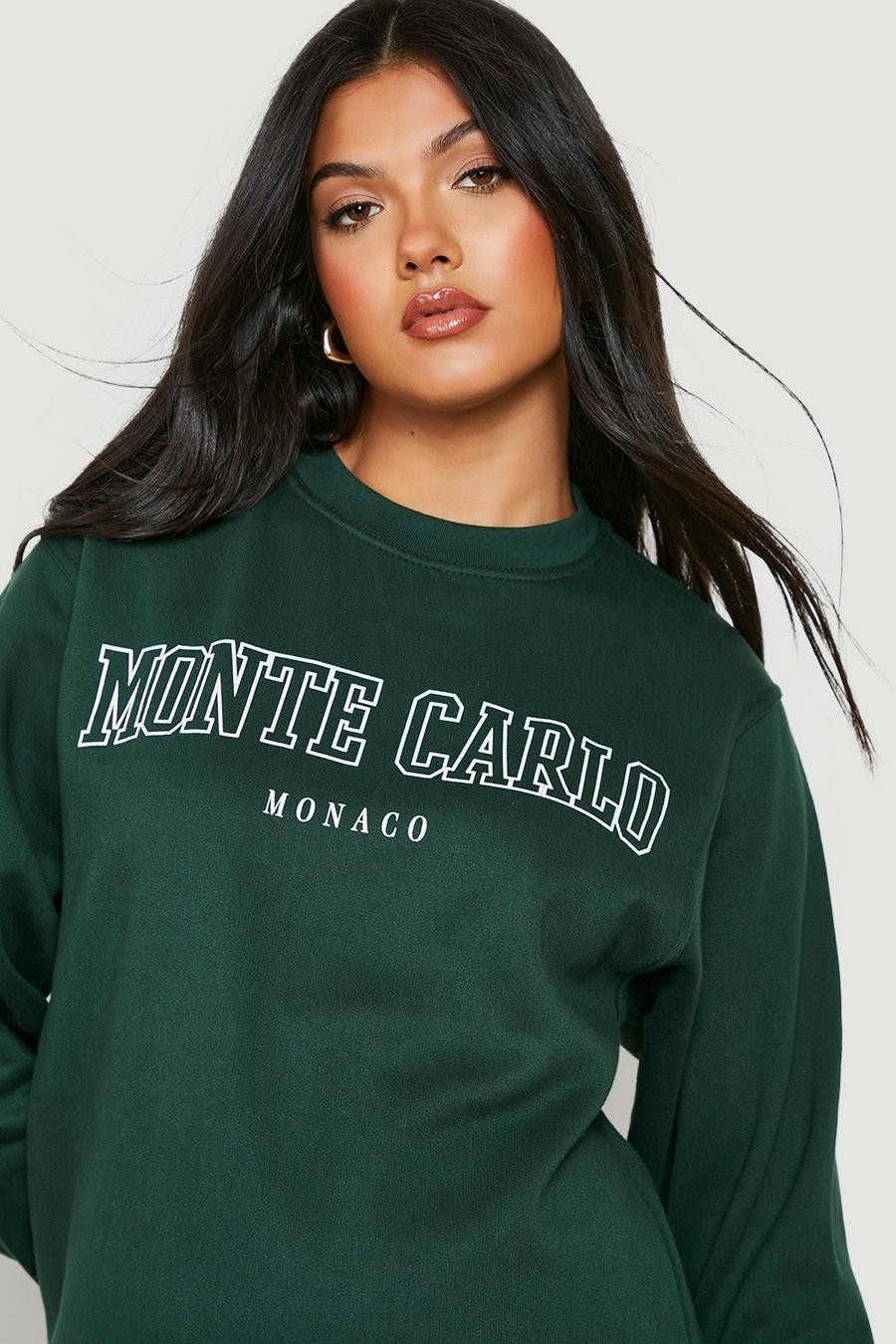 Green Maternity Monte Carlo Print Sweatshirt