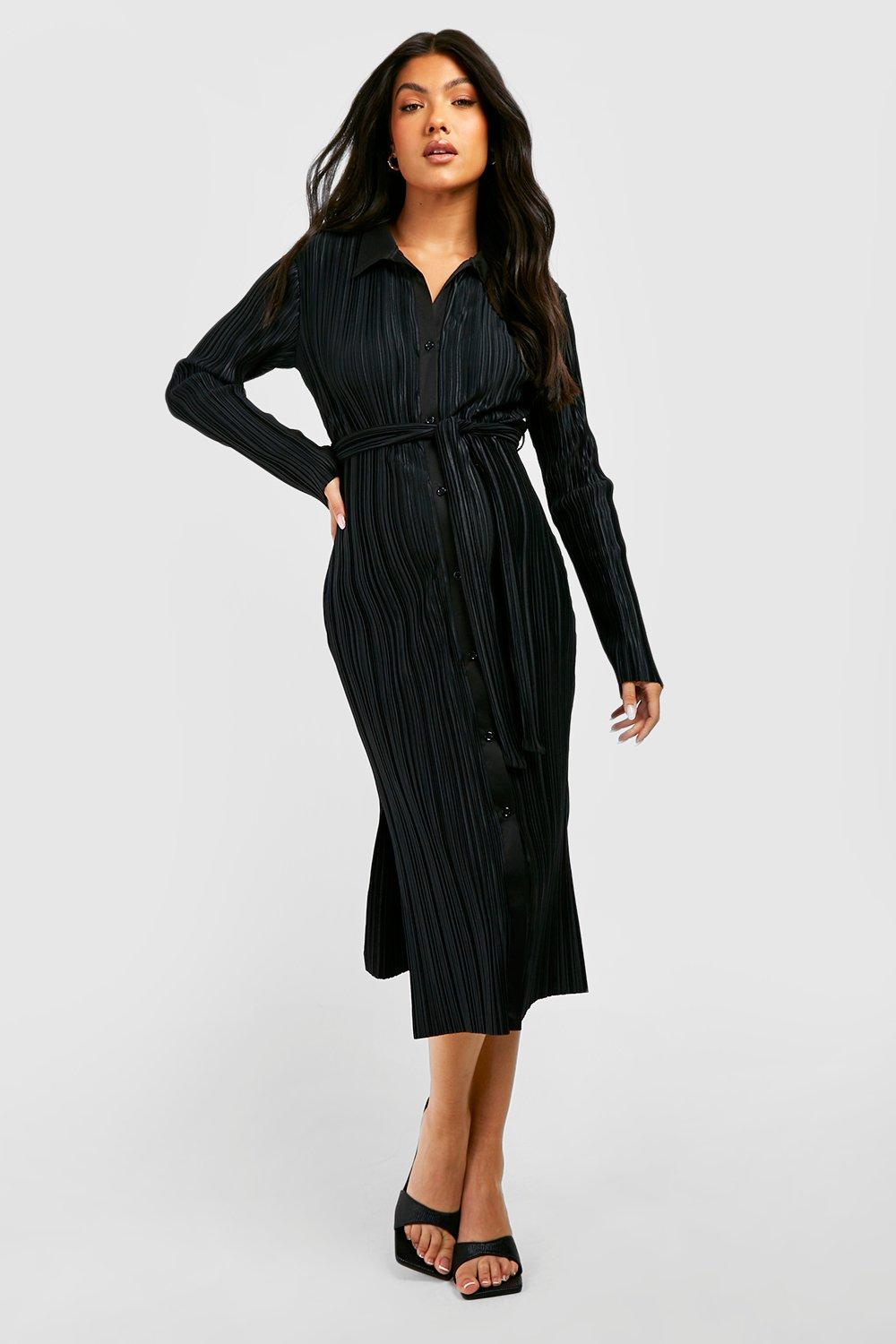 Midi belted 2025 shirt dress