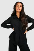 Black Ripple Relaxed Fit Shirt