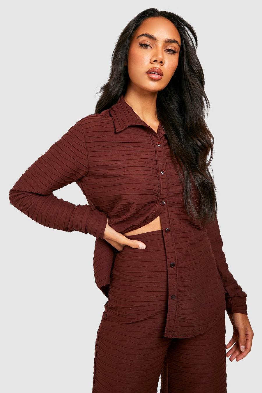 Chocolate Ripple Relaxed Fit Shirt image number 1