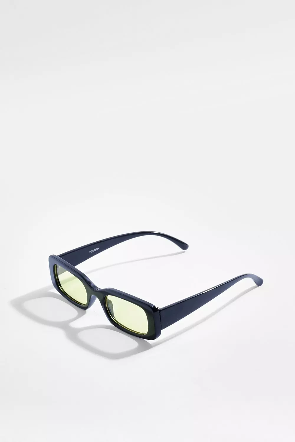 Black Retro Square Yellow Tinted Sunglasses  alternative image