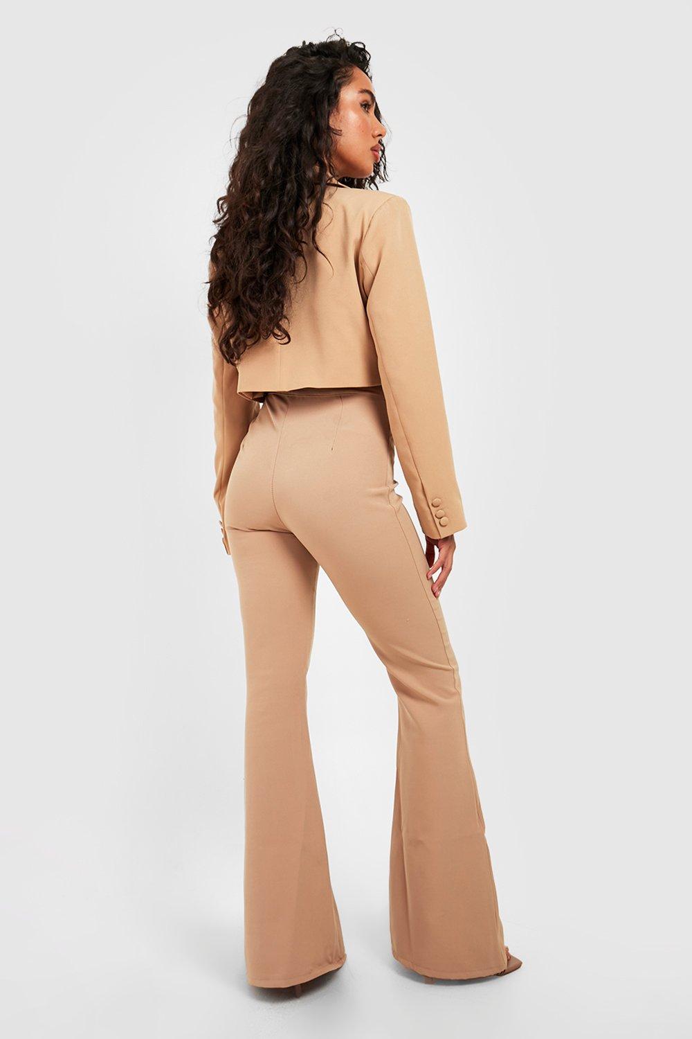 Flare pants hot sale boohoo