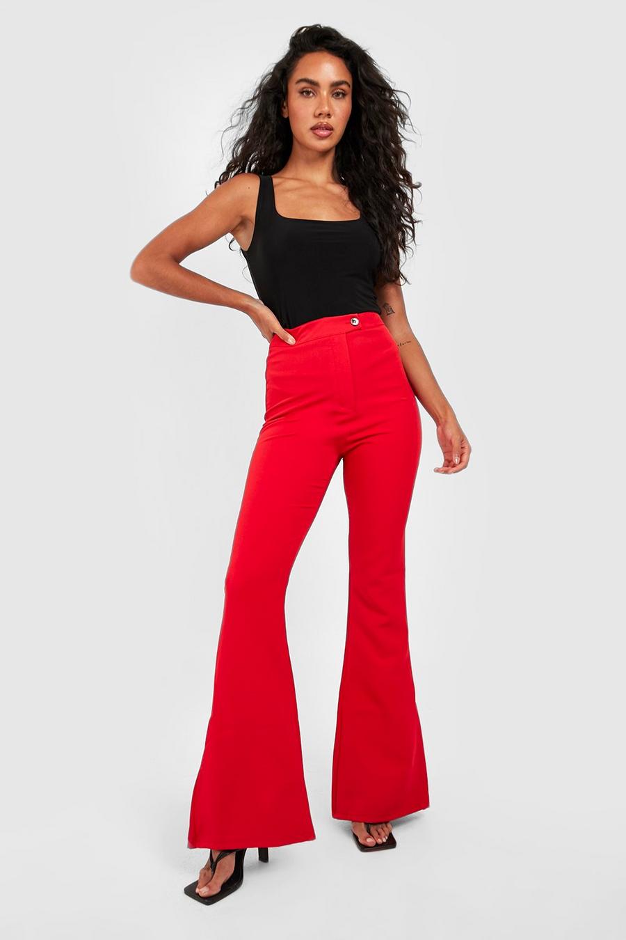 Red The Fit & Flare Trouser