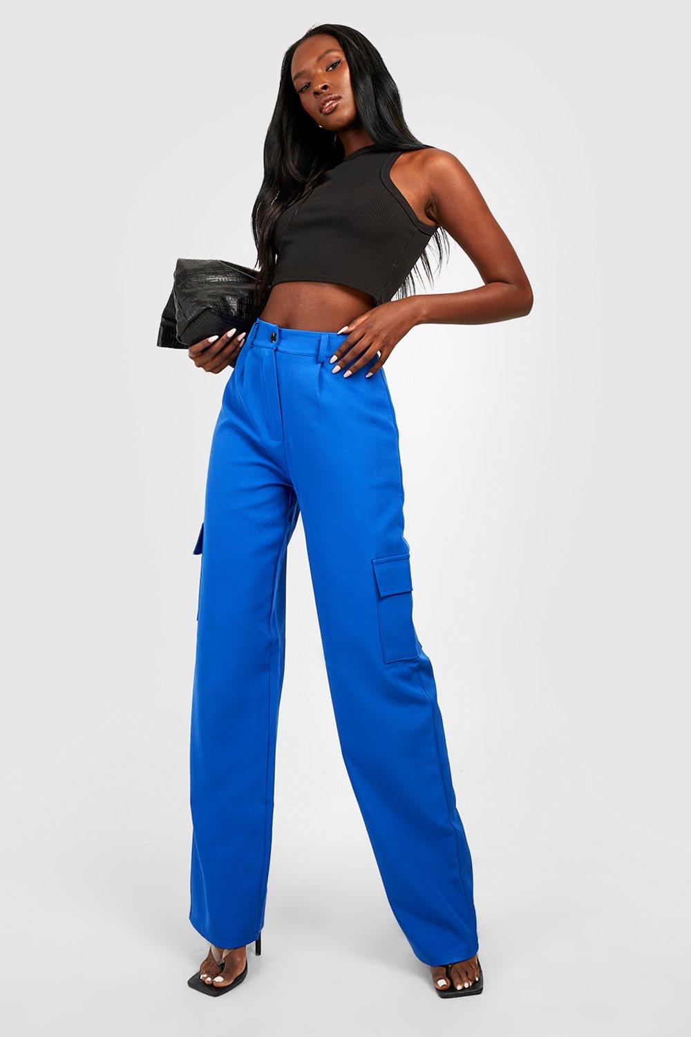 blue cargo pants outfit