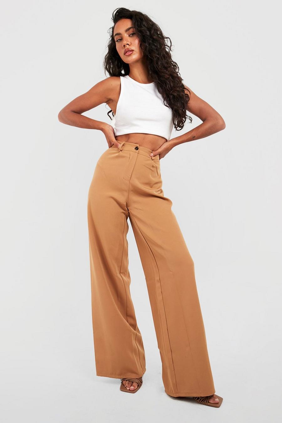 Camel The Pleated Wide Leg Pants image number 1