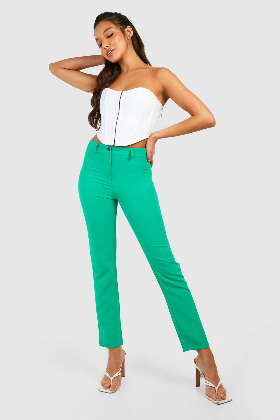 Green The Long Length Slim Fit Pants image number 1