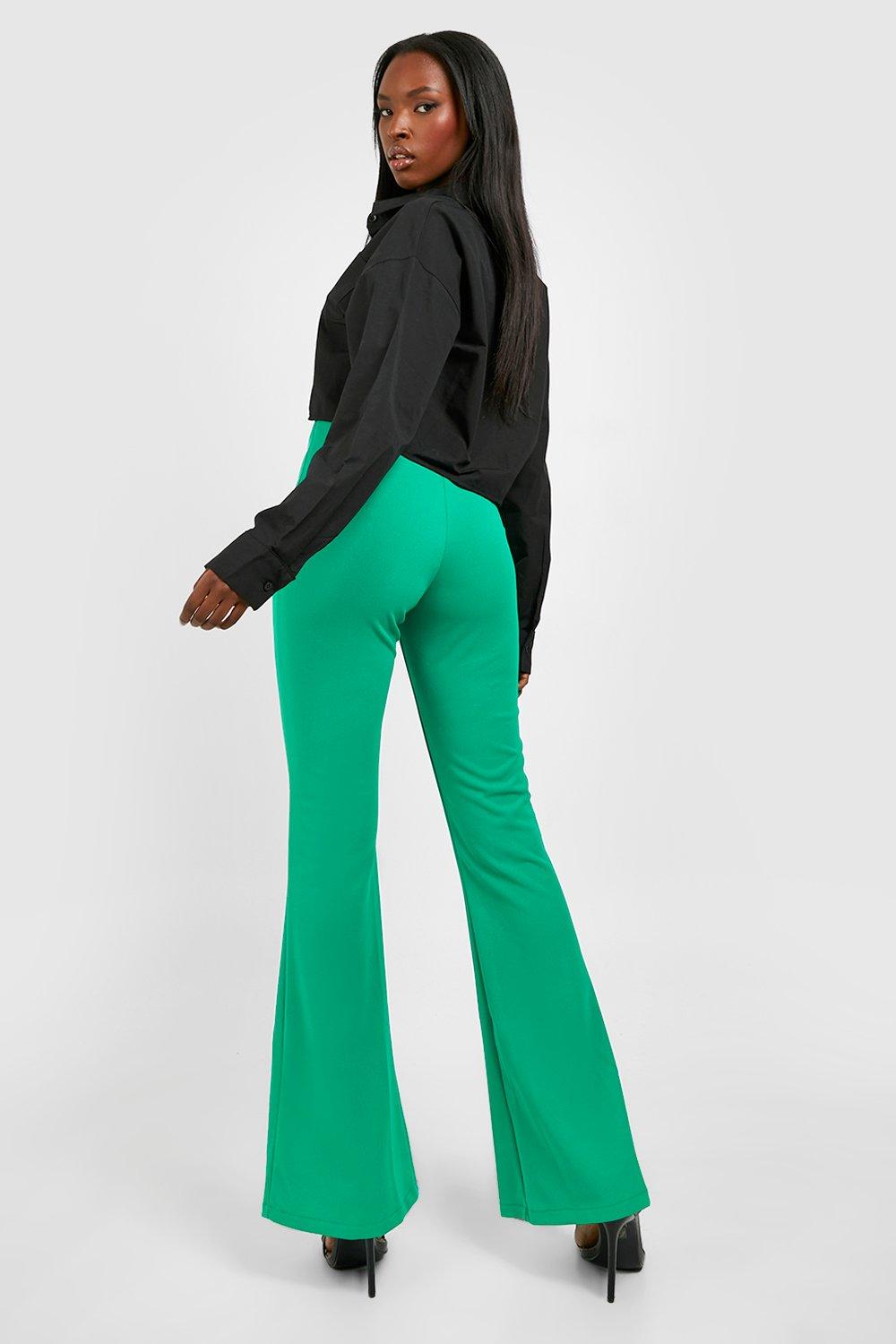 Seam Front Split Hem Flared Pants