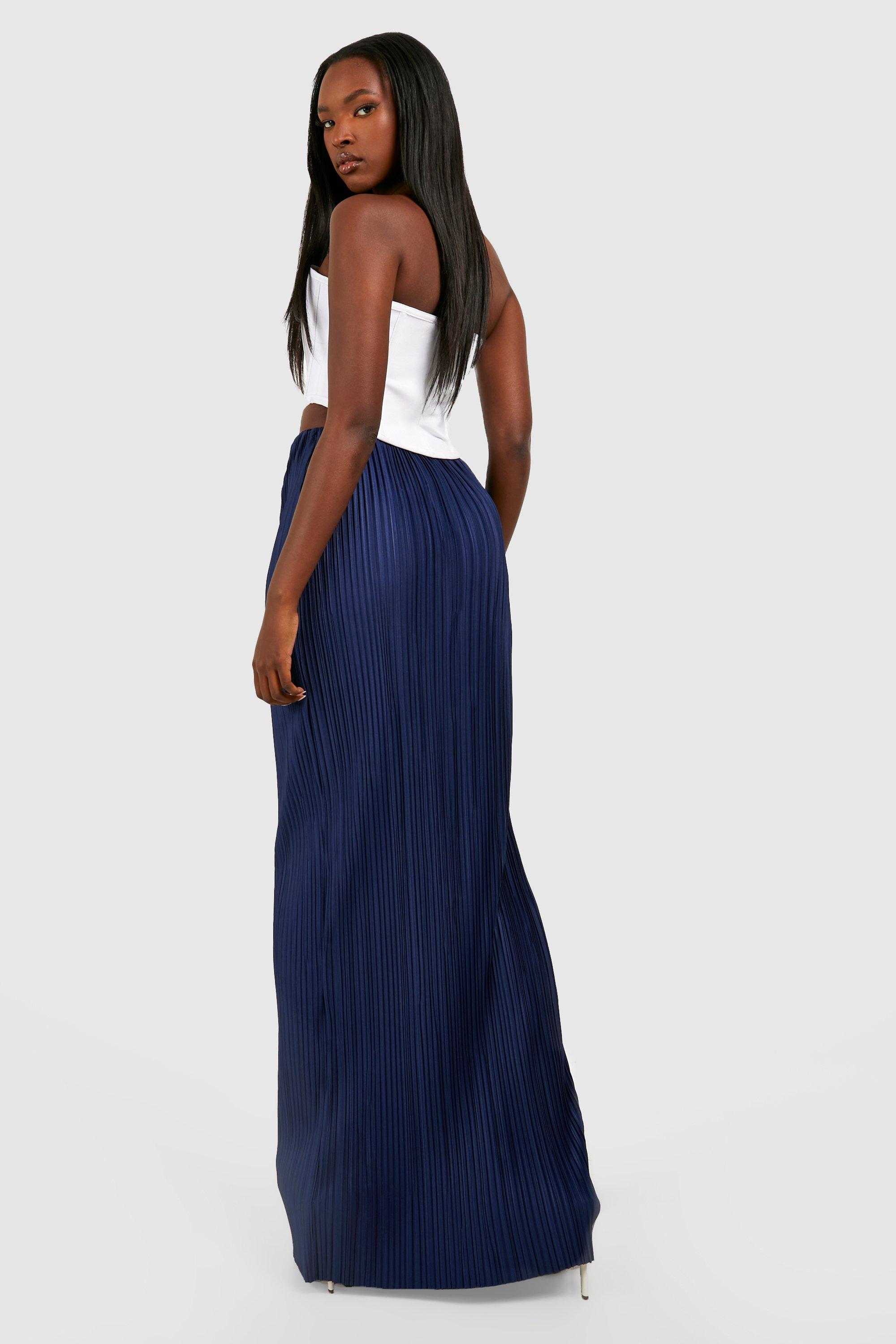 Navy skirt boohoo best sale