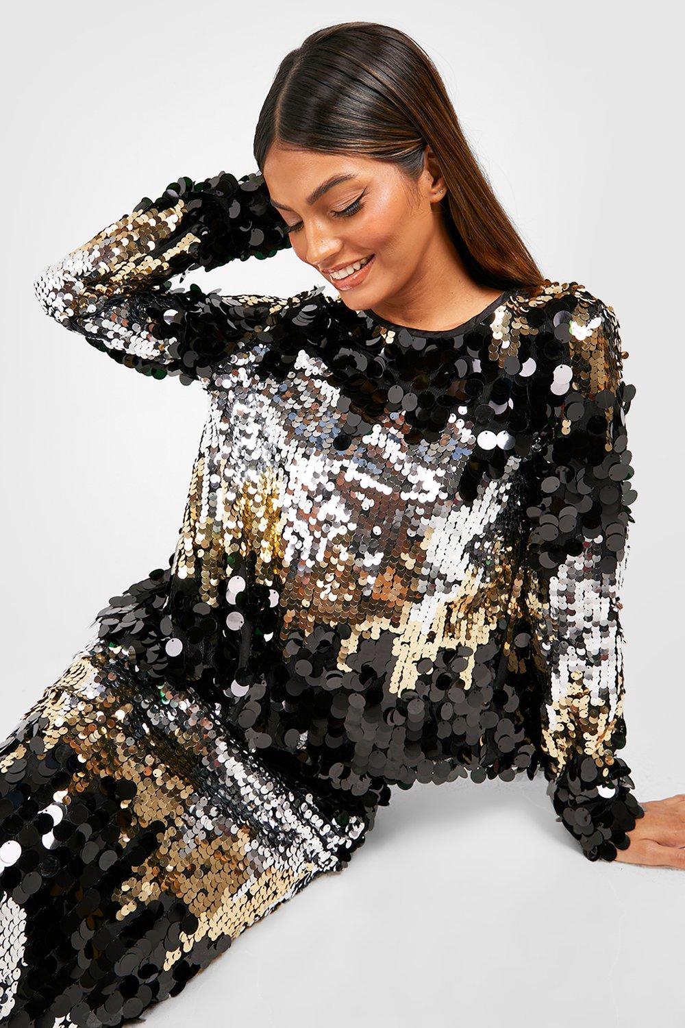 Multi store sequin top