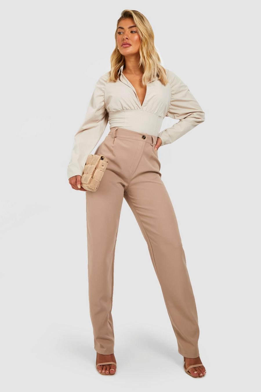 Stone Woven Asymmetric Relax Fit Pants image number 1