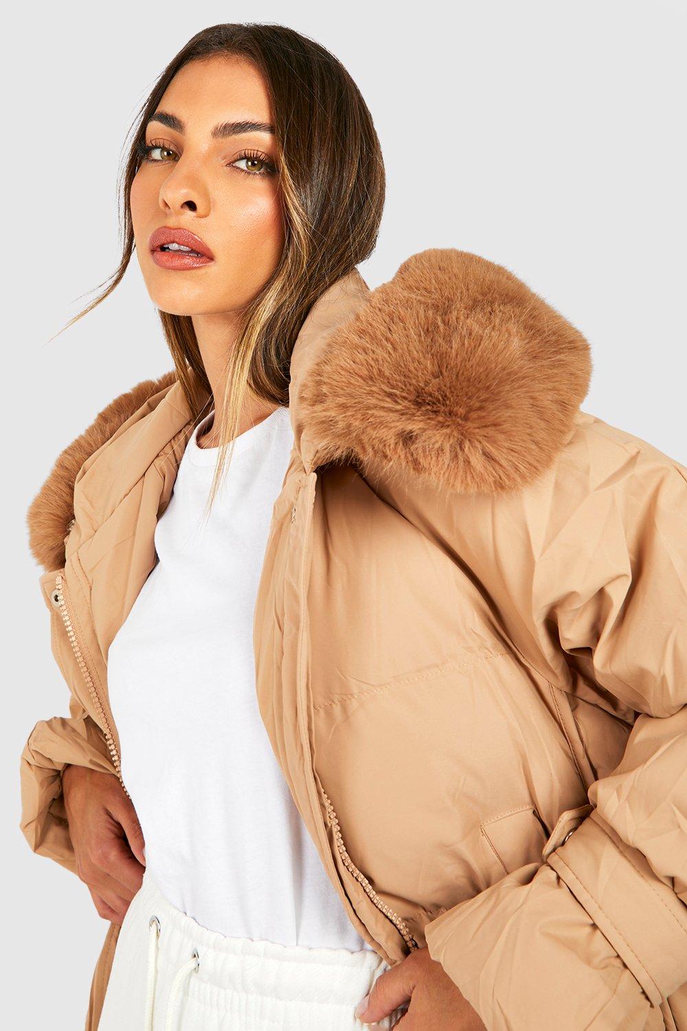 Luxe Faux Fur Trim Parka