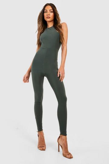 Sleeveless Unitard khaki