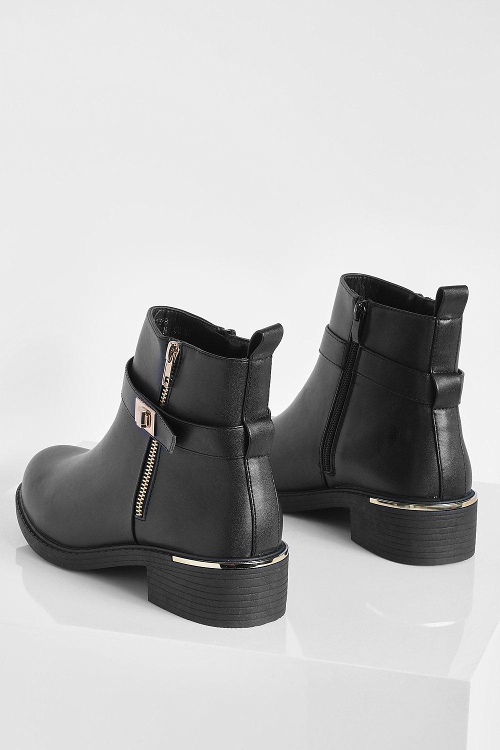 Boohoo Double Buckle Chelsea Ankle Boots