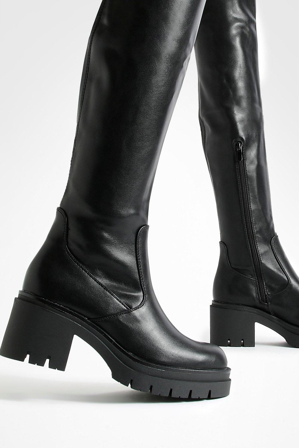 Wide width over the knee best sale flat boots