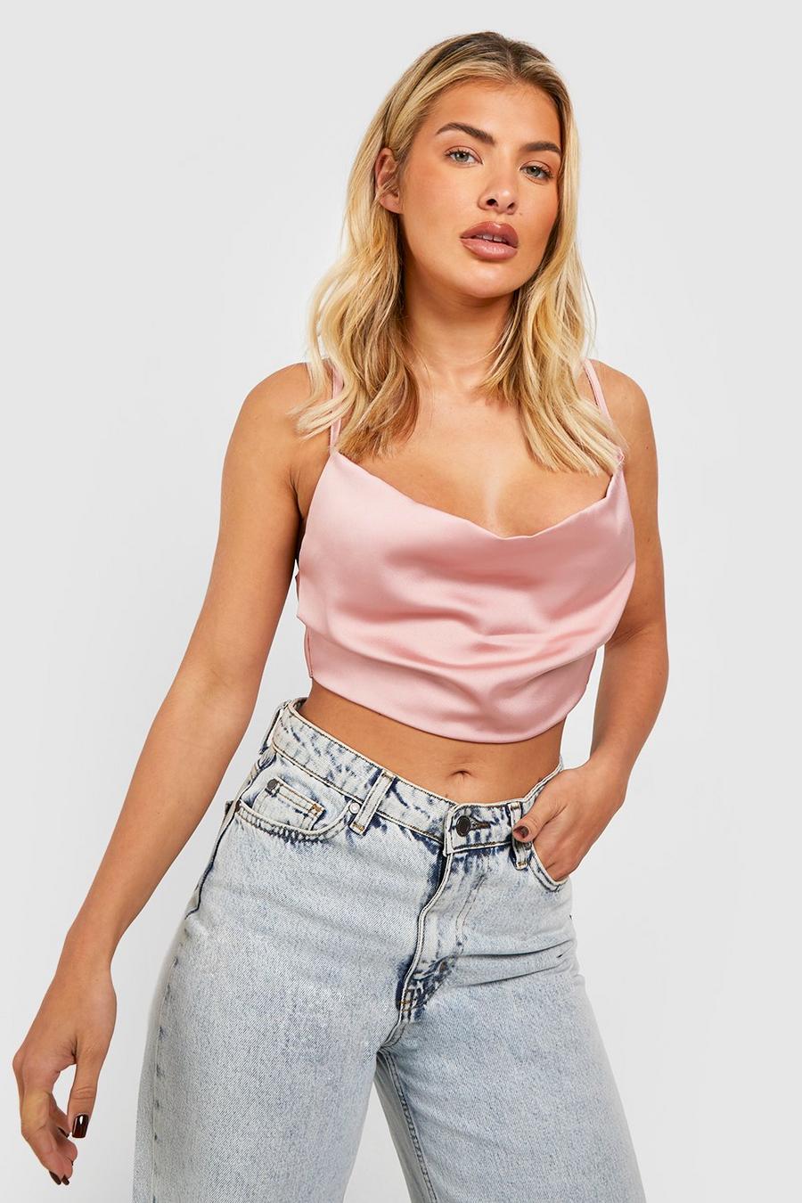 Cowl Front Strappy Bralette