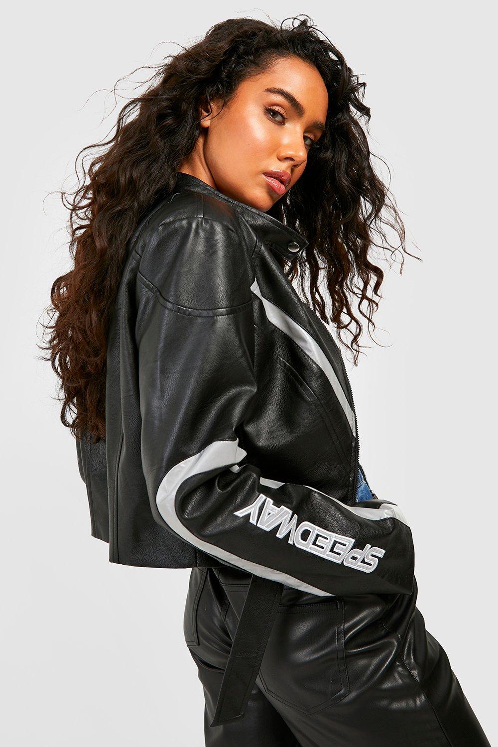 Boohoo womens hot sale leather jacket