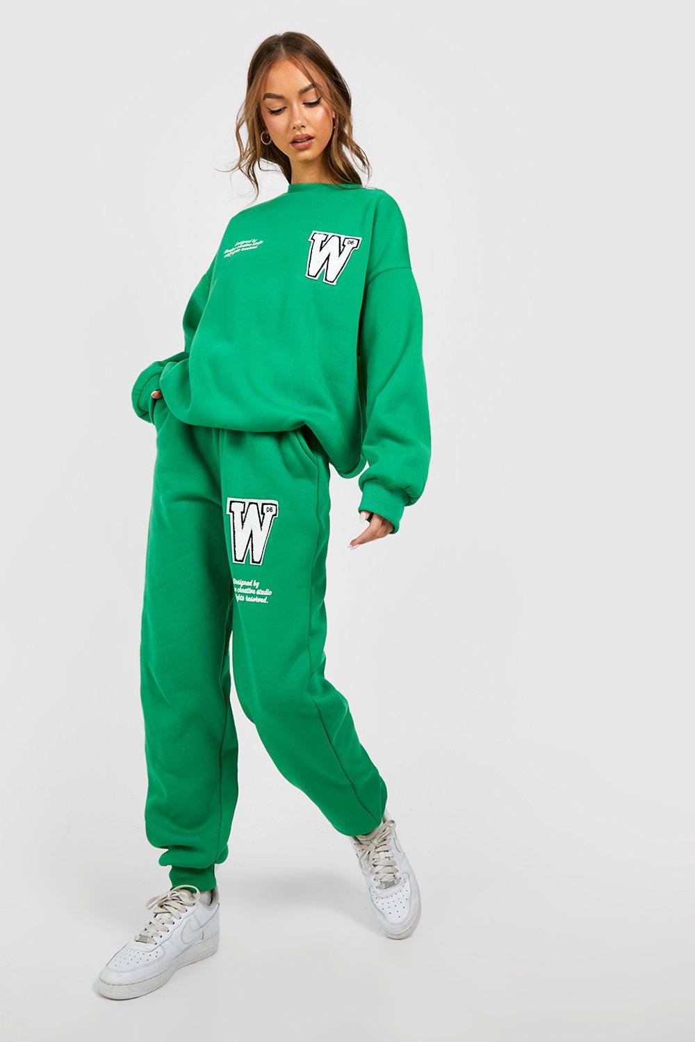 Women's Varsity Applique Sweater Tracksuit