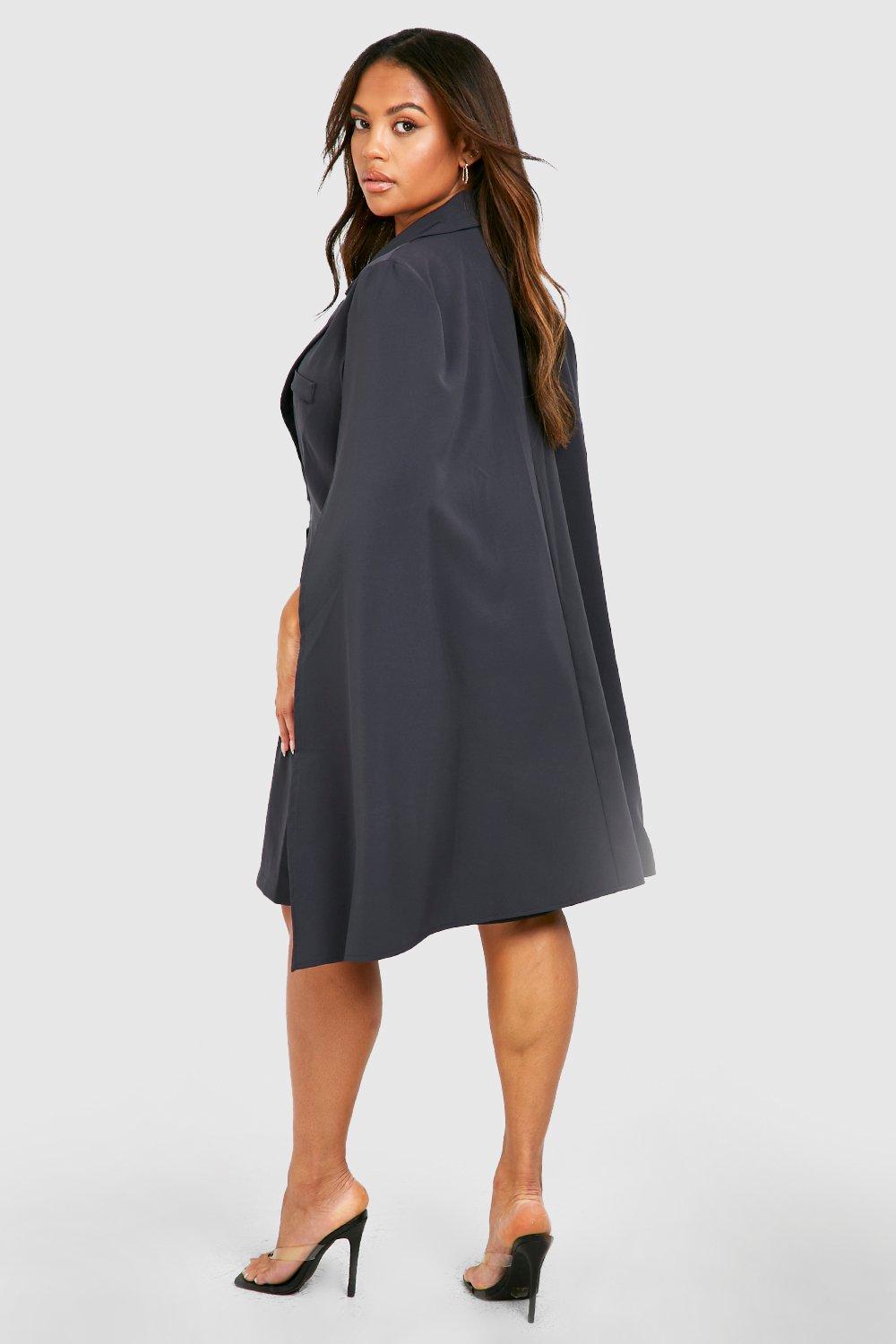 Plus size cape dress sale uk