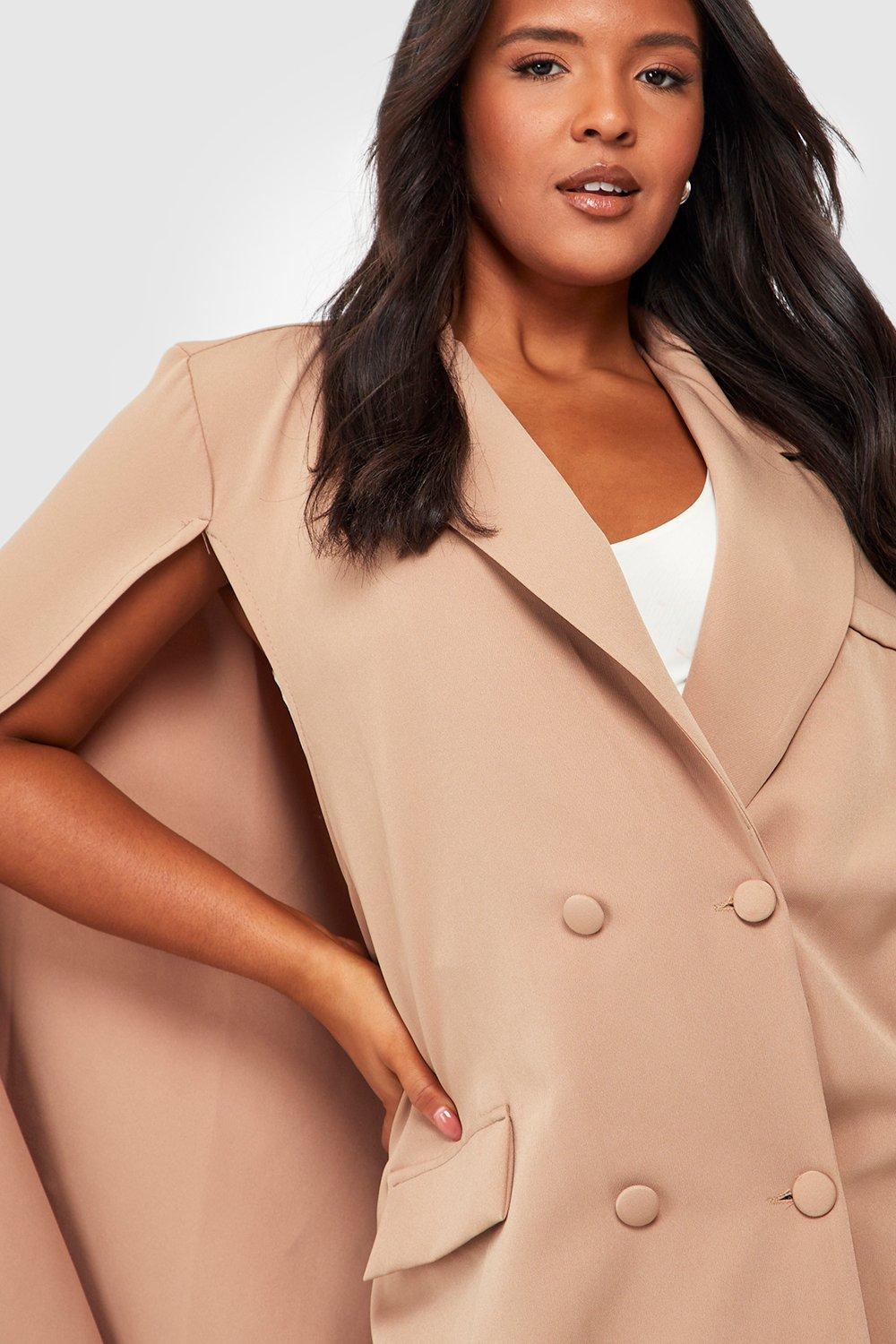 Plus size 2024 cape coat