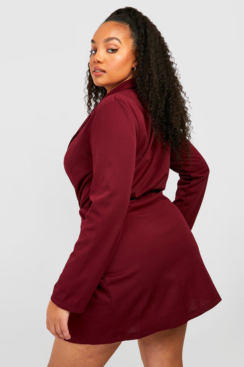 Boohoo hotsell maroon dress