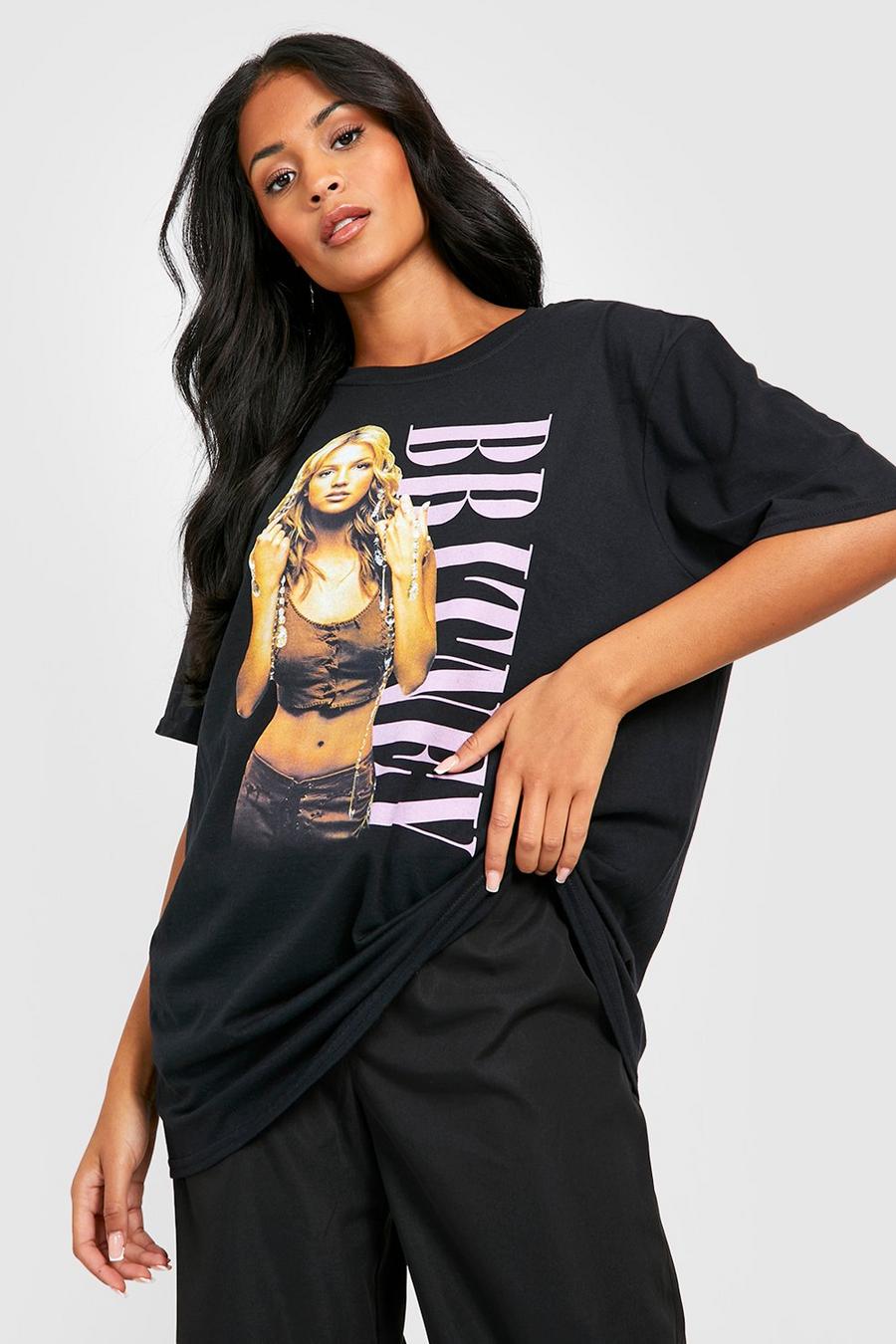 Black Tall Britney Licence T-shirt image number 1