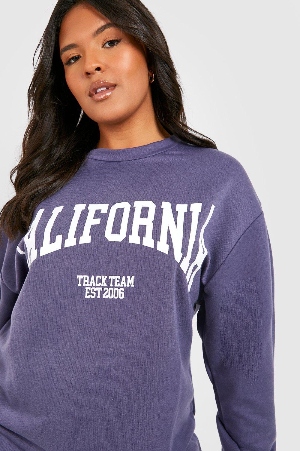 Plus California Track Team Printed Sweat Dress