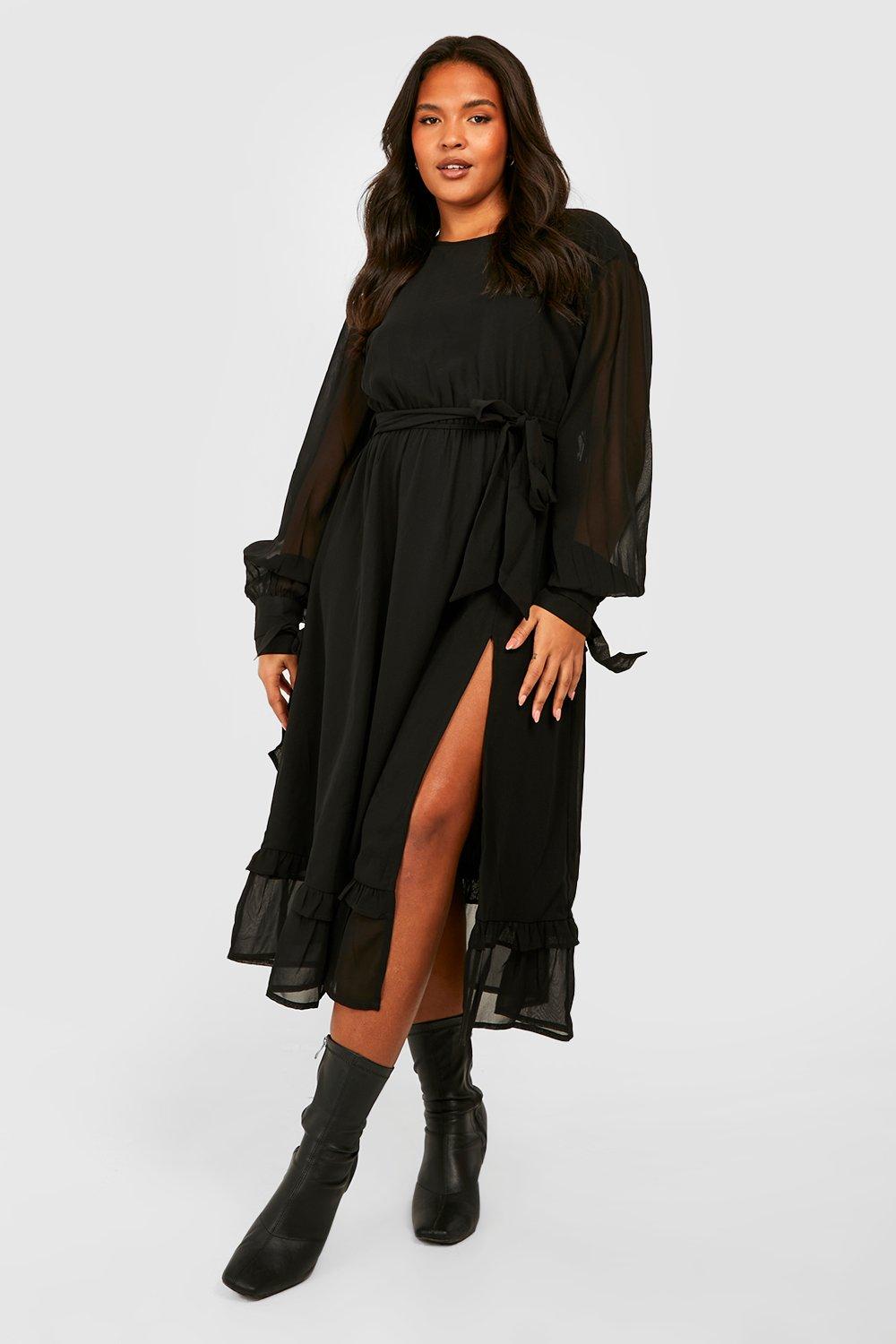 Boohoo tie dress sale