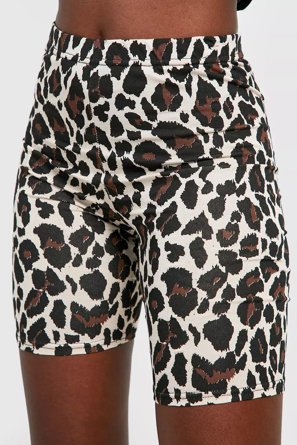 Black Leopard Print Cycling Short alternative image