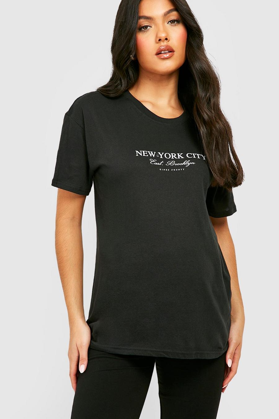 Maternité - T-shirt de grossesse à imprimé New York, Black